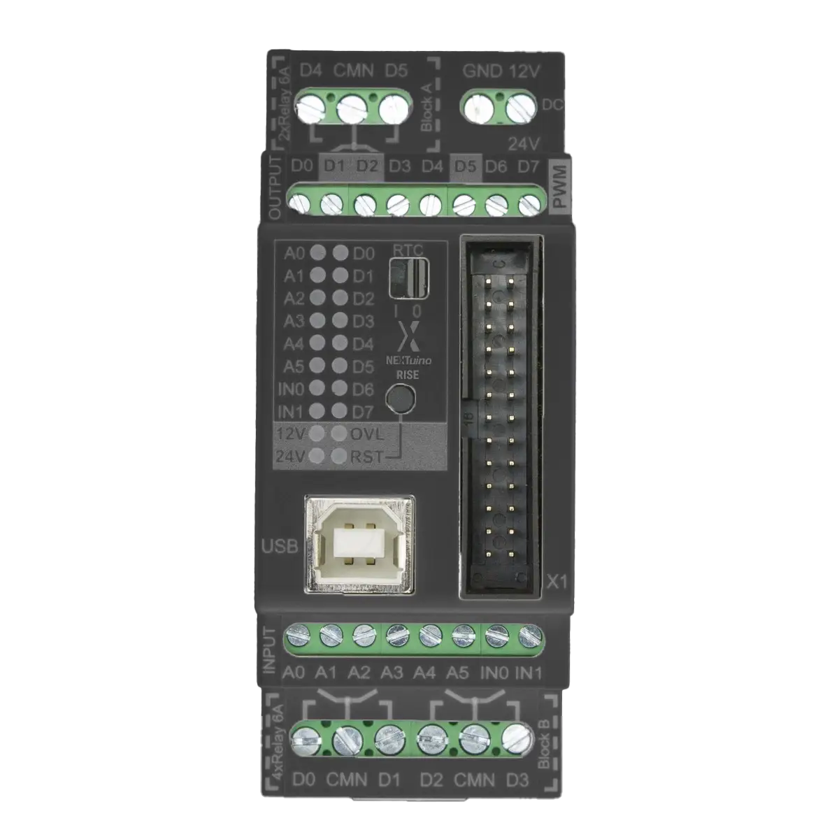NEXTuino RISE — ATmega328 mid-range industrial Arduino PLC